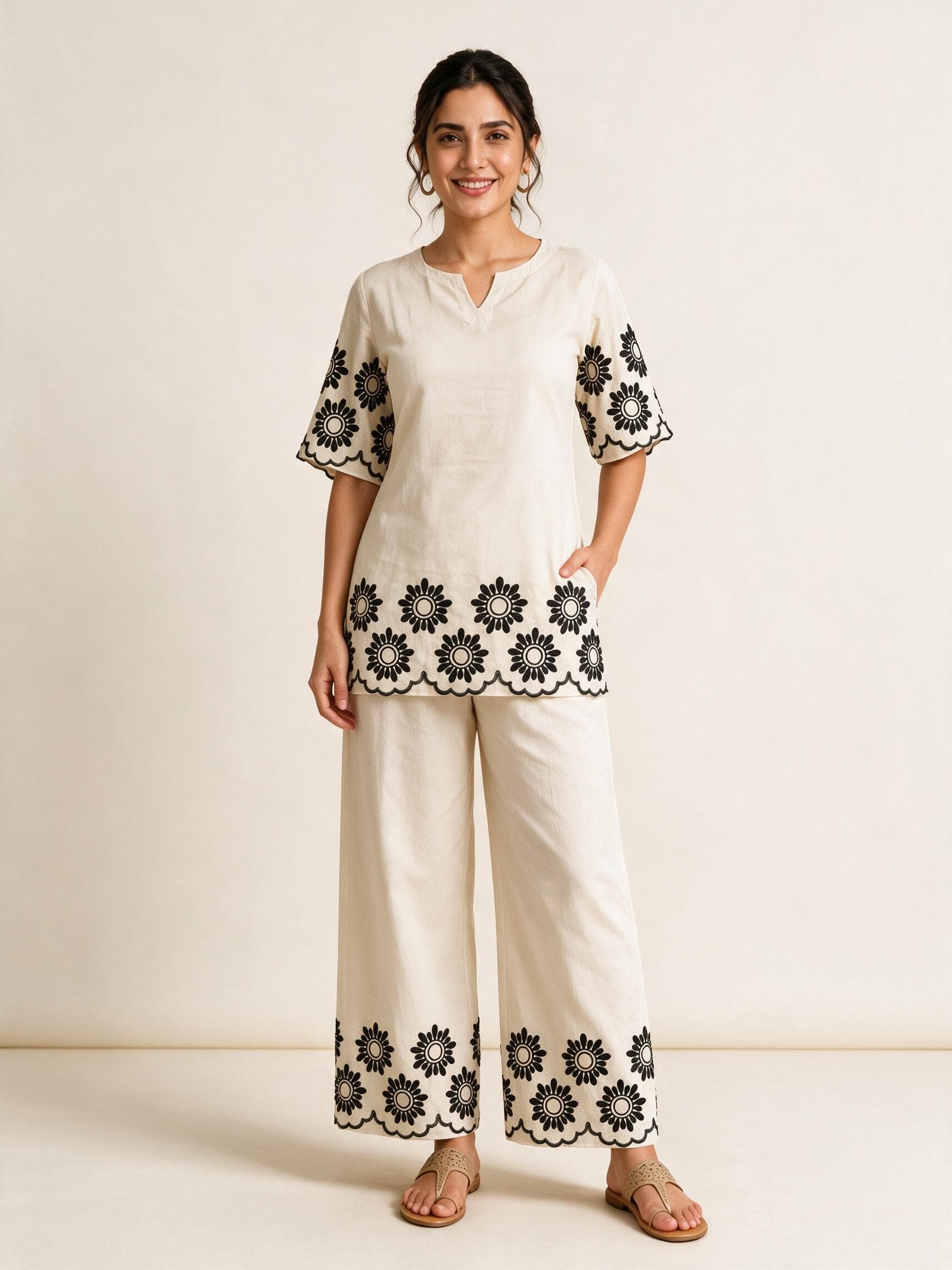 Scallop Hem Floral Co-ord Set